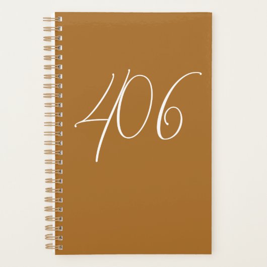 Montana koper met witte netnummer planner (Voorkant)