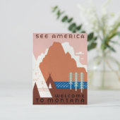 Montana Landscape Art foto's Oud Esthetisch Briefkaart (Staand voorkant)