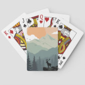 Montana Landscape Art  foto's Oud Esthetisch Pokerkaarten (Achterkant)