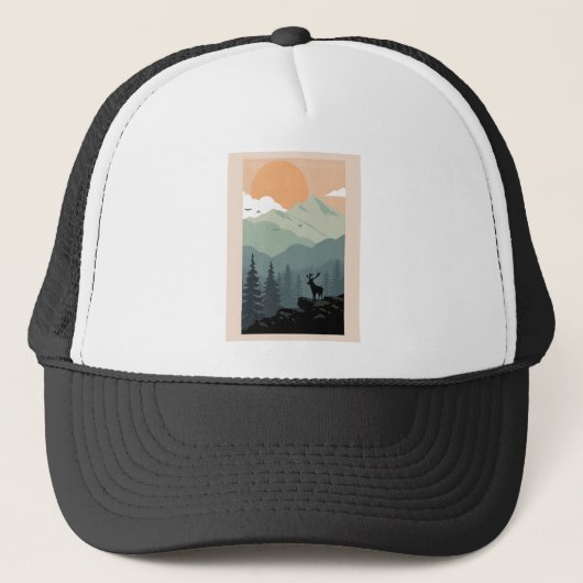 Montana Landscape Art  foto's Oud Esthetisch Trucker Pet (Voorkant)