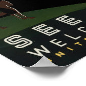 Montana Landscape Art Onbewerkte  foto's Oud Poster (Hoek)