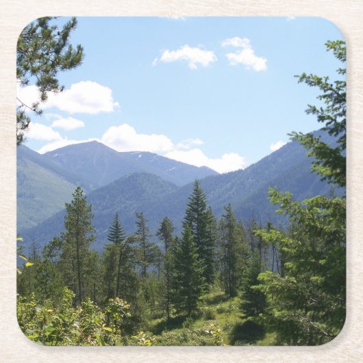 Montana Landscape Schilderachtig Uitzicht Kartonnen Onderzetters (Voorkant)