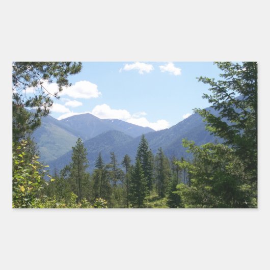 Montana Landscape Schilderachtig Uitzicht Rechthoekige Sticker (Voorkant)