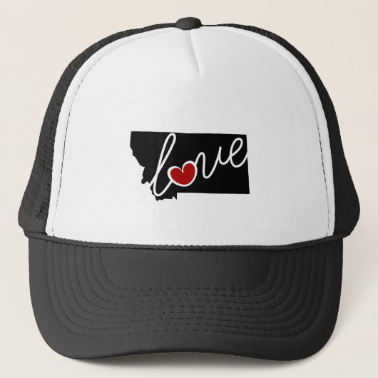 Montana Love.  Cadeaus voor MT-overs Trucker Pet (Voorkant)