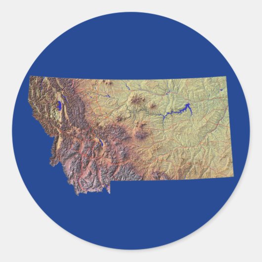 Montana Map Sticker (Voorkant)