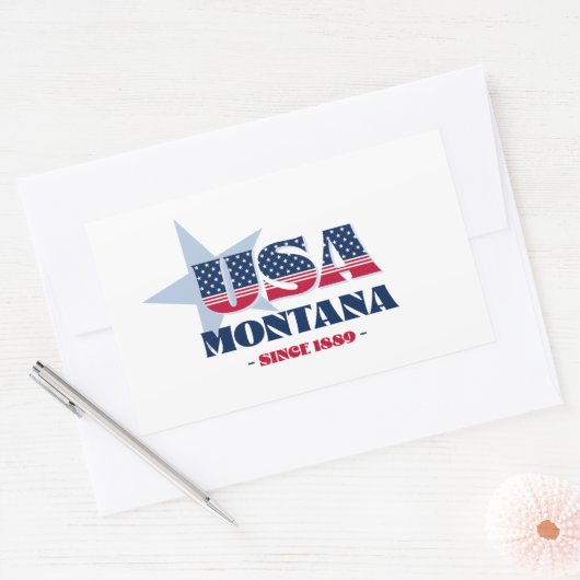 Montana Mijn thuisstaat Sticker (Envelop)