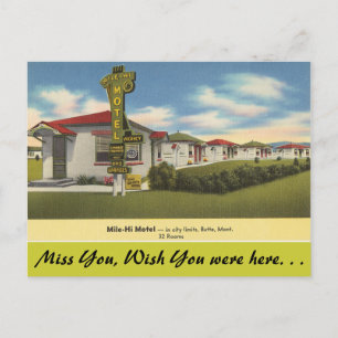 Montana, Mile-Hi Motel, Butte Briefkaart