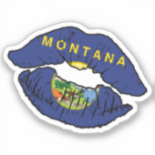 Montana Montanan Lipstick Liefde Vlag Sticker (Voorkant)