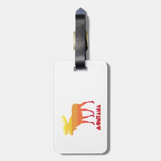 Montana Moose Bagagelabel (Achterkant verticaal)