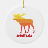 Montana Moose Keramisch Ornament (Achterkant)