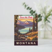 Montana Mountain Lake Trouw Uitnodiging (Staand voorkant)