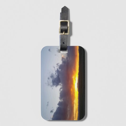 Montana Mountain Sunset Bagagelabel (Voorkant (verticaal))