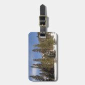 Montana Mountain Trails in Winter Landscape Foto Bagagelabel (Voorkant verticaal)