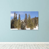 Montana Mountain Trails in Winter Landscape Foto Canvas Afdruk (Insitu (Houten vloer))