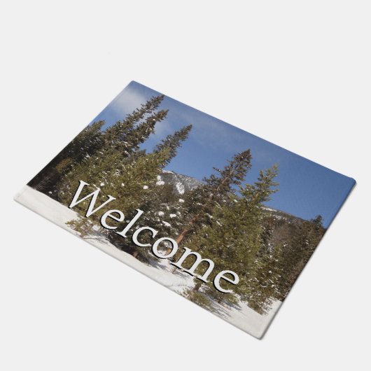 Montana Mountain Trails in Winter Landscape Foto Deurmat (Schuin)