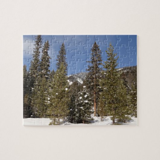 Montana Mountain Trails in Winter Landscape Foto Legpuzzel (Horizontaal)