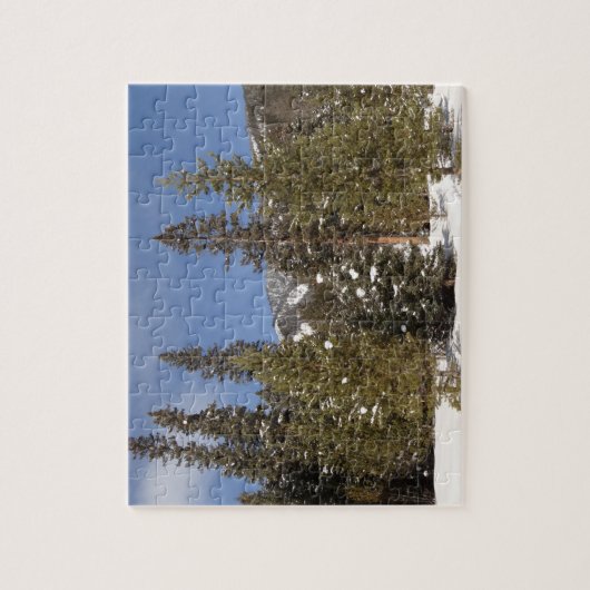 Montana Mountain Trails in Winter Landscape Foto Legpuzzel (Verticaal)