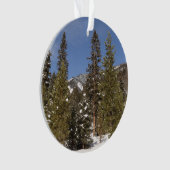 Montana Mountain Trails in Winter Landscape Foto Ornament (voorkant)