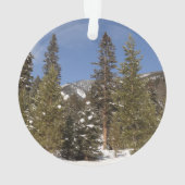 Montana Mountain Trails in Winter Landscape Foto Ornament (achterkant)
