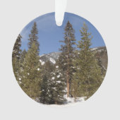 Montana Mountain Trails in Winter Landscape Foto Ornament (voorkant)