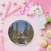 Montana Mountain Trails in Winter Landscape Foto Papieren Bordje (Feest)