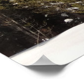 Montana Mountain Trails in Winter Landscape Foto Poster (Hoek)