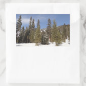 Montana Mountain Trails in Winter Landscape Foto Rechthoekige Sticker (Tas)