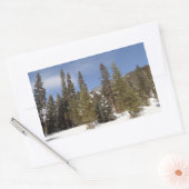 Montana Mountain Trails in Winter Landscape Foto Rechthoekige Sticker (Envelop)