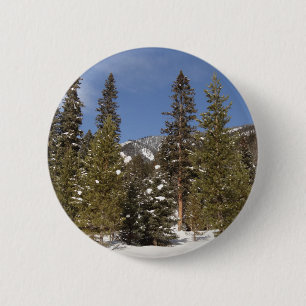 Montana Mountain Trails in Winter Landscape Foto Ronde Button 5,7 Cm