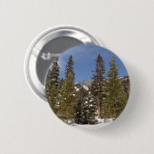 Montana Mountain Trails in Winter Landscape Foto Ronde Button 5,7 Cm (Voorkant /achterkant)