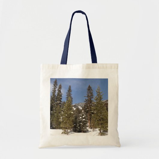 Montana Mountain Trails in Winter Landscape Foto Tote Bag (Voorkant)