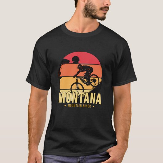 Montana-mountainbiker T-shirt (Voorkant)