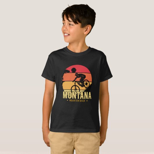 Montana-mountainbiker T-shirt (Voorkant volledig)