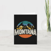 Montana Mountains Retro Design Wandelen Mt Kaart (Voorkant)