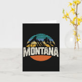 Montana Mountains Retro Design Wandelen Mt Kaart (Gele Bloem)