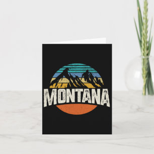 Montana Mountains Retro Design Wandelen Mt Kaart