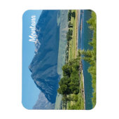 Montana Mountains Rivers Souvenir Flexible Fridge Magneet (Verticaal)