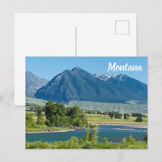 Montana Mountains Travel Souvenir Briefkaart (Voorkant / Achterkant)