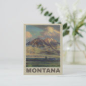  Montana Mountains treinreizen Briefkaart (Staand voorkant)