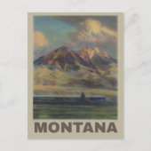  Montana Mountains treinreizen Briefkaart (Voorkant)