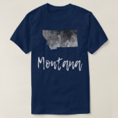 Montana MT Map Grunge  Grafische Thuisstaat M T-shirt (Design voorkant)