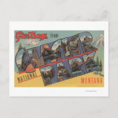 Montana - Nationaal Park Glacier Briefkaart (Voorkant)
