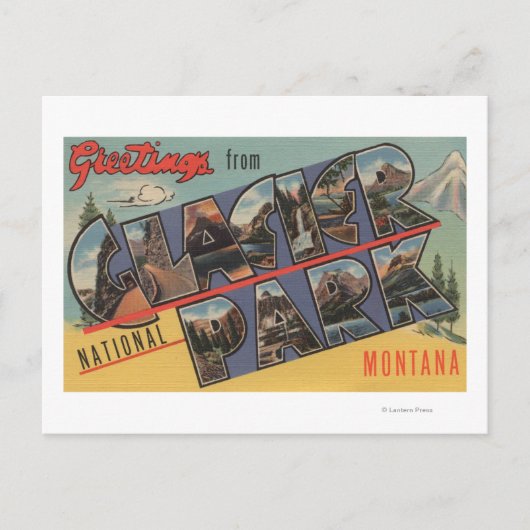 Montana - Nationaal Park Glacier Briefkaart (Voorkant)