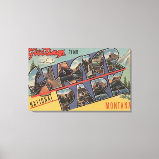 Montana - Nationaal Park Glacier Canvas Afdruk (Voorkant)