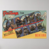 Montana - Nationaal Park Glacier Poster (Voorkant)