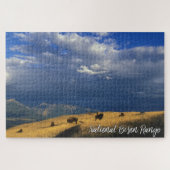 Montana National Bison Range Mountains Clouds Sky Legpuzzel (Horizontaal)
