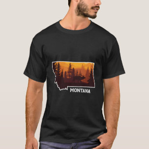 Montana Natuur Eland Herten Jagen Jacht Montana Mt T-shirt