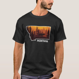 Montana Natuur Elk Deer Hunting Hunt Montana Mt Ho T-shirt