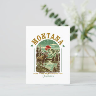 Montana Natuur Scene - Wildlife, Bergen, River Briefkaart