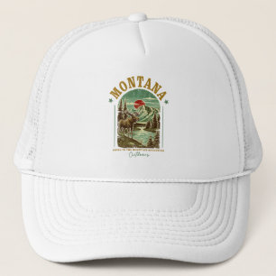 Montana Natuur Scene - Wildlife, Bergen, River Trucker Pet